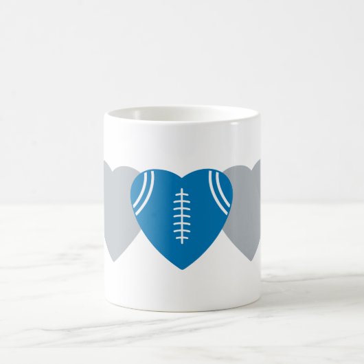Detroit Lions Football Heart Design Koffiemok (Center)