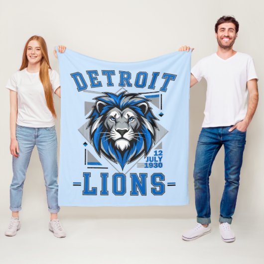 Detroit Lions voetbal Fleece Deken (In situ)