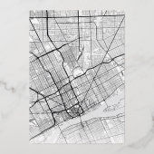 Detroit Love Locator | Bruiloft Bewaar de datum Folie Uitnodiging (Achterkant)