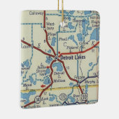 Detroit maakt MN Map Keramisch Ornament (Rechts)