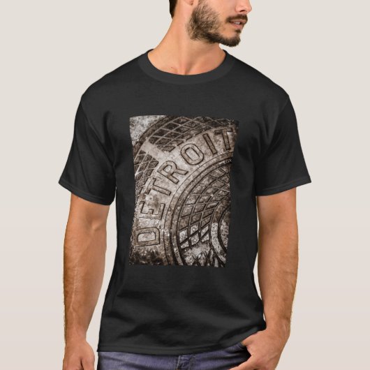 Detroit Manhole Cover T-shirt (Voorkant)