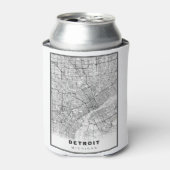 Detroit Map Blikjeskoeler (Blikje Voorkant)
