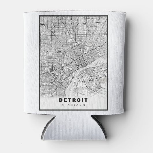 Detroit Map Blikjeskoeler (Voorkant)