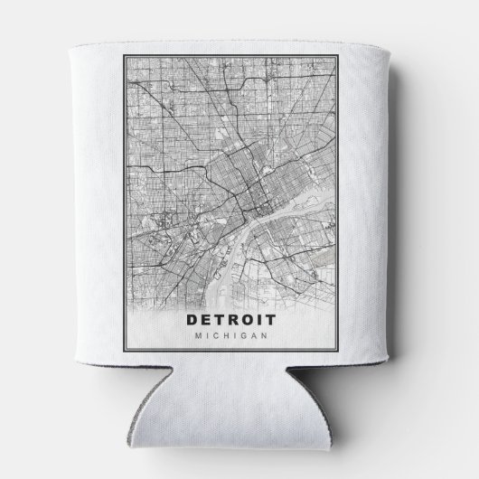 Detroit Map Blikjeskoeler (Achterkant)
