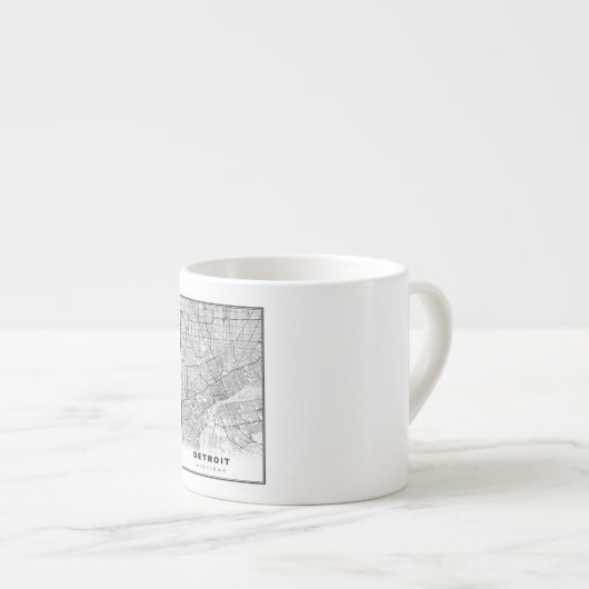 Detroit Map Espresso Kop (Voorkant rechts)