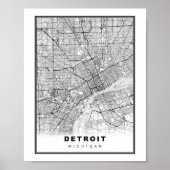 Detroit Map Poster (Voorkant)