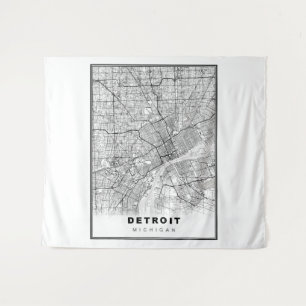 Detroit Map Wandkleed