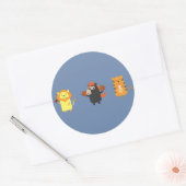 Detroit mascotte dieren ronde sticker (Envelop)