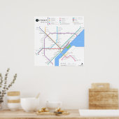 Detroit Metro Poster 24 x 24 inch (standaard, nieu (Keuken)