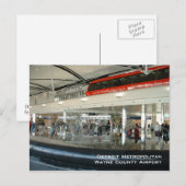 Detroit Metropolitan Wayne Country Airport Briefkaart (Voorkant / Achterkant)