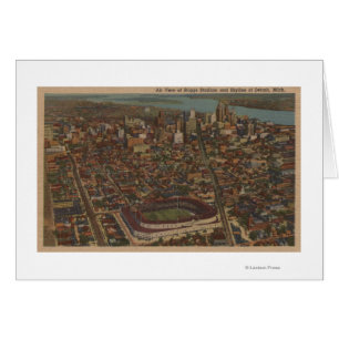 Detroit, MI - Aerial Briggs Baseball Stadium