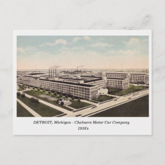 Detroit MI, Chalmers Motor Car Co-old briefkaart