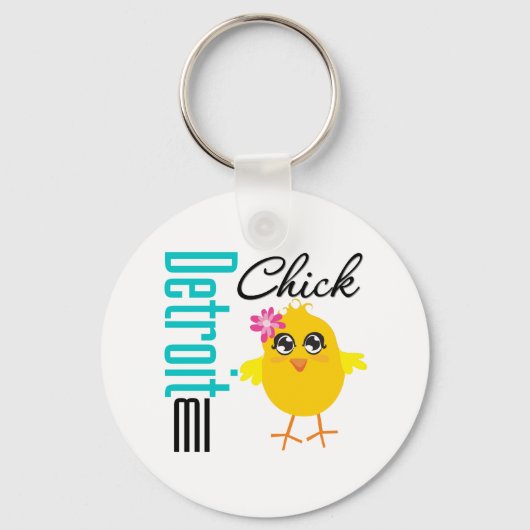 Detroit MI Chick Sleutelhanger (Voorkant)