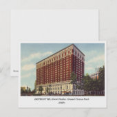 Detroit MI, Hotel Statler, 1940s  briefkaart (Voorkant / Achterkant)