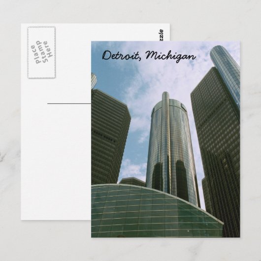 Detroit Mi Post Card Briefkaart (Voorkant / Achterkant)