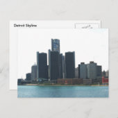 Detroit, MI skyline Briefkaart (Voorkant / Achterkant)