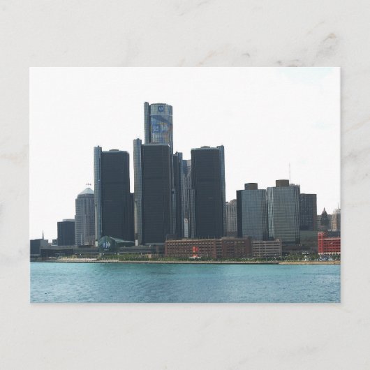 Detroit, MI skyline Briefkaart (Voorkant)