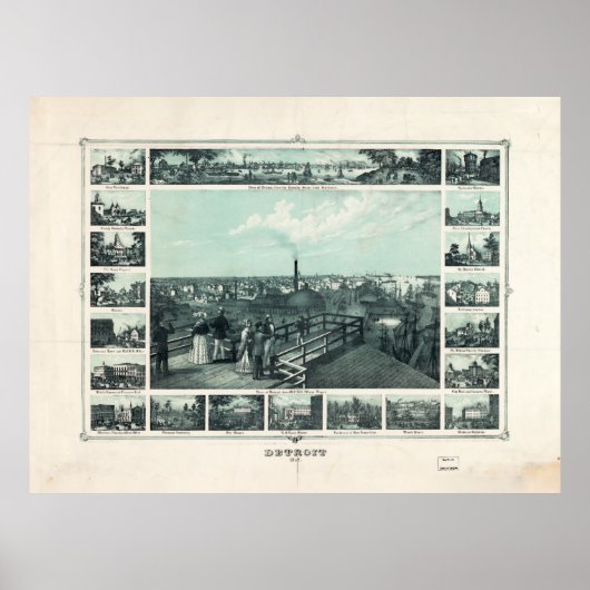 Detroit, Michigan (1852) Poster (Voorkant)