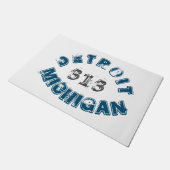 Detroit Michigan Area Code Deurmat (Schuin)