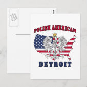 Detroit Michigan Briefkaart (Voorkant / Achterkant)