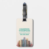 Detroit, Michigan | City Skyline Bagagelabel (Achterkant verticaal)