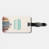 Detroit, Michigan | City Skyline Bagagelabel (Achterkant horizontaal)