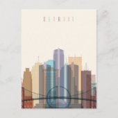 Detroit, Michigan | City Skyline Briefkaart (Voorkant)