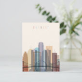 Detroit, Michigan | City Skyline Briefkaart (Staand voorkant)
