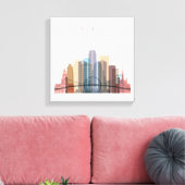Detroit, Michigan | City Skyline Canvas Afdruk (Insitu (Woonkamer))