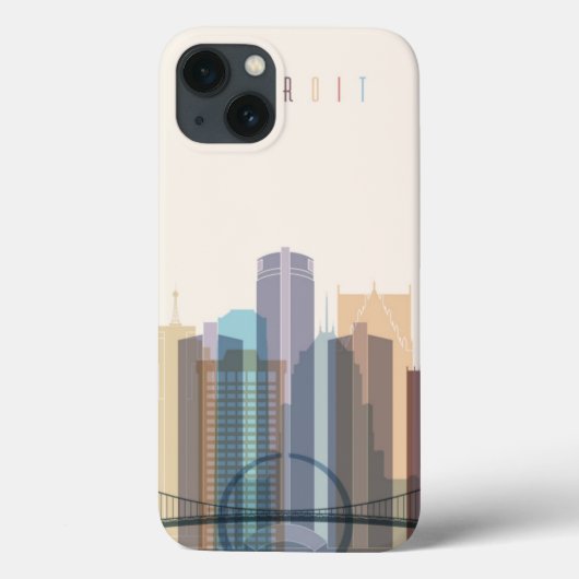 Detroit, Michigan | City Skyline Case-Mate iPhone Case (Achterkant)