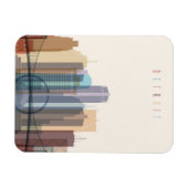 Detroit, Michigan | City Skyline Magneet (Horizontaal)