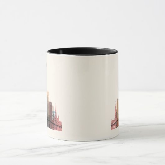 Detroit, Michigan | City Skyline Mok (Midden)