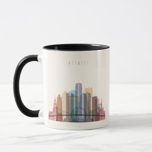 Detroit, Michigan | City Skyline Mok (Links)