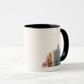 Detroit, Michigan | City Skyline Mok (Voorkant rechts)