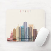 Detroit, Michigan | City Skyline Muismat (Met muis)