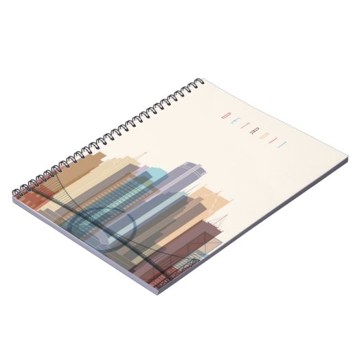 Detroit, Michigan | City Skyline Notitieboek (Linkerzijde)