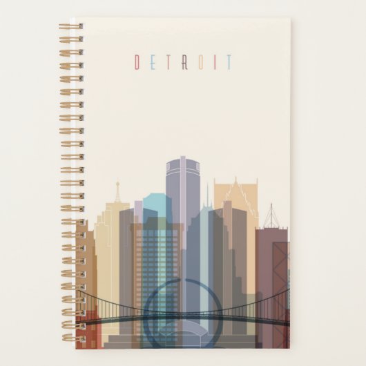 Detroit, Michigan | City Skyline Planner (Voorkant)