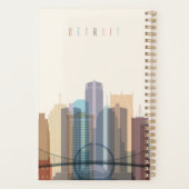 Detroit, Michigan | City Skyline Planner (Achterkant)