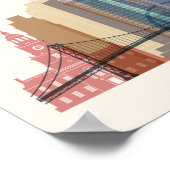 Detroit, Michigan | City Skyline Poster (Hoek)