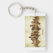 Detroit Michigan Cityscape Sleutelhanger (Voorkant)