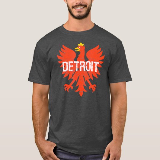 Detroit Michigan Dyngus Dag Poolse Pride MI T-shirt (Voorkant)