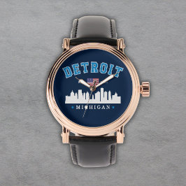 Detroit Michigan Est. 1701 Funny Horloge