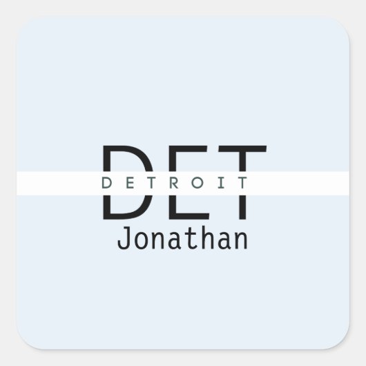 Detroit Michigan gepersonaliseerde Sticker (Voorkant)