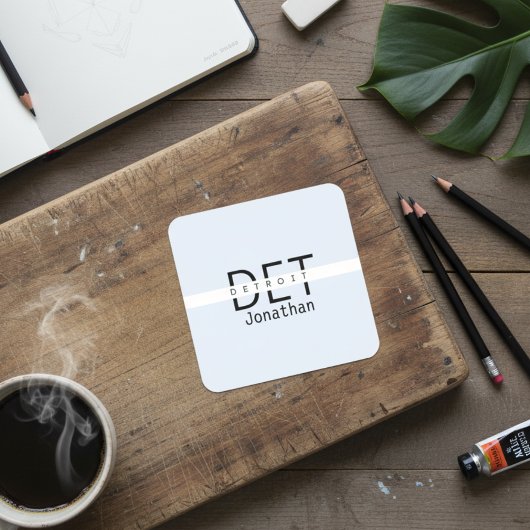 Detroit Michigan gepersonaliseerde Sticker