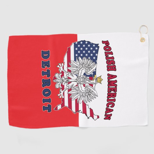 Detroit Michigan Golfhanddoek (Horizontaal)