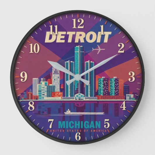 Detroit Michigan Grote Klok (Voorkant)