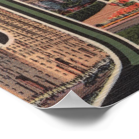 Detroit, Michigan - Grote letterscènes Poster (Hoek)