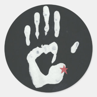 Detroit Michigan Hand Ronde Sticker