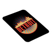 Detroit Michigan Hometown Pride Vintage Reizen Magneet (Rechterzijde)