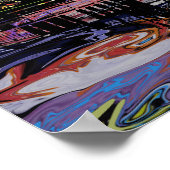 Detroit Michigan in graffiti Poster (Hoek)